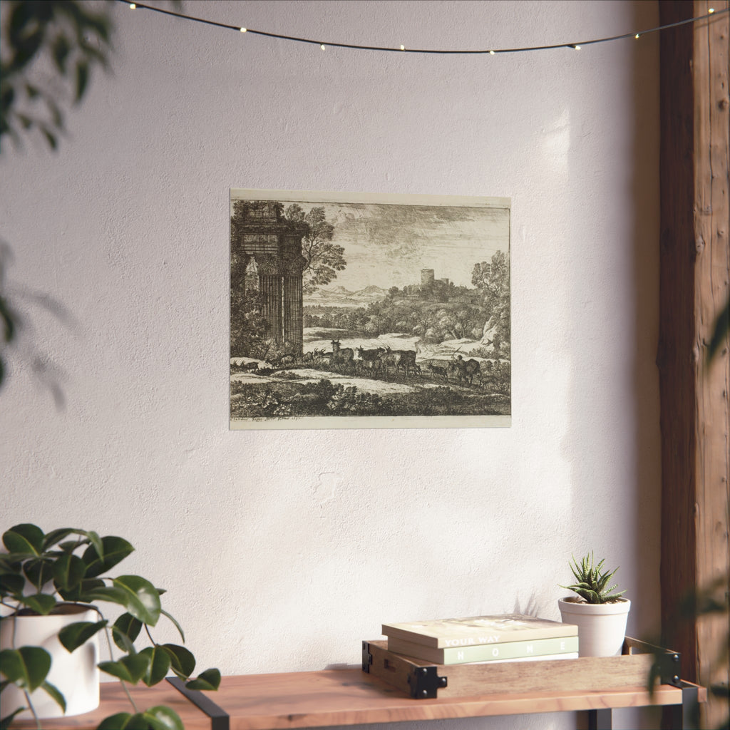 Claude Lorrain - The Herd Returning in Stormy Weather | Fine Art Poster