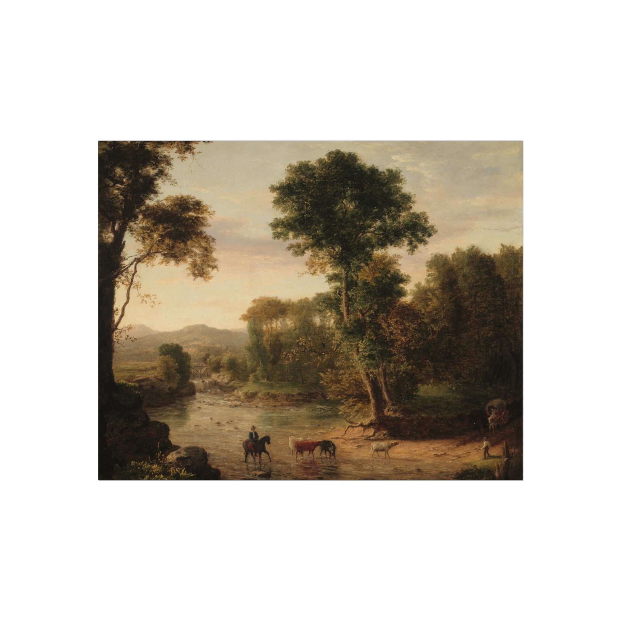 Crossing the Ford George Inness Fine Art Poster