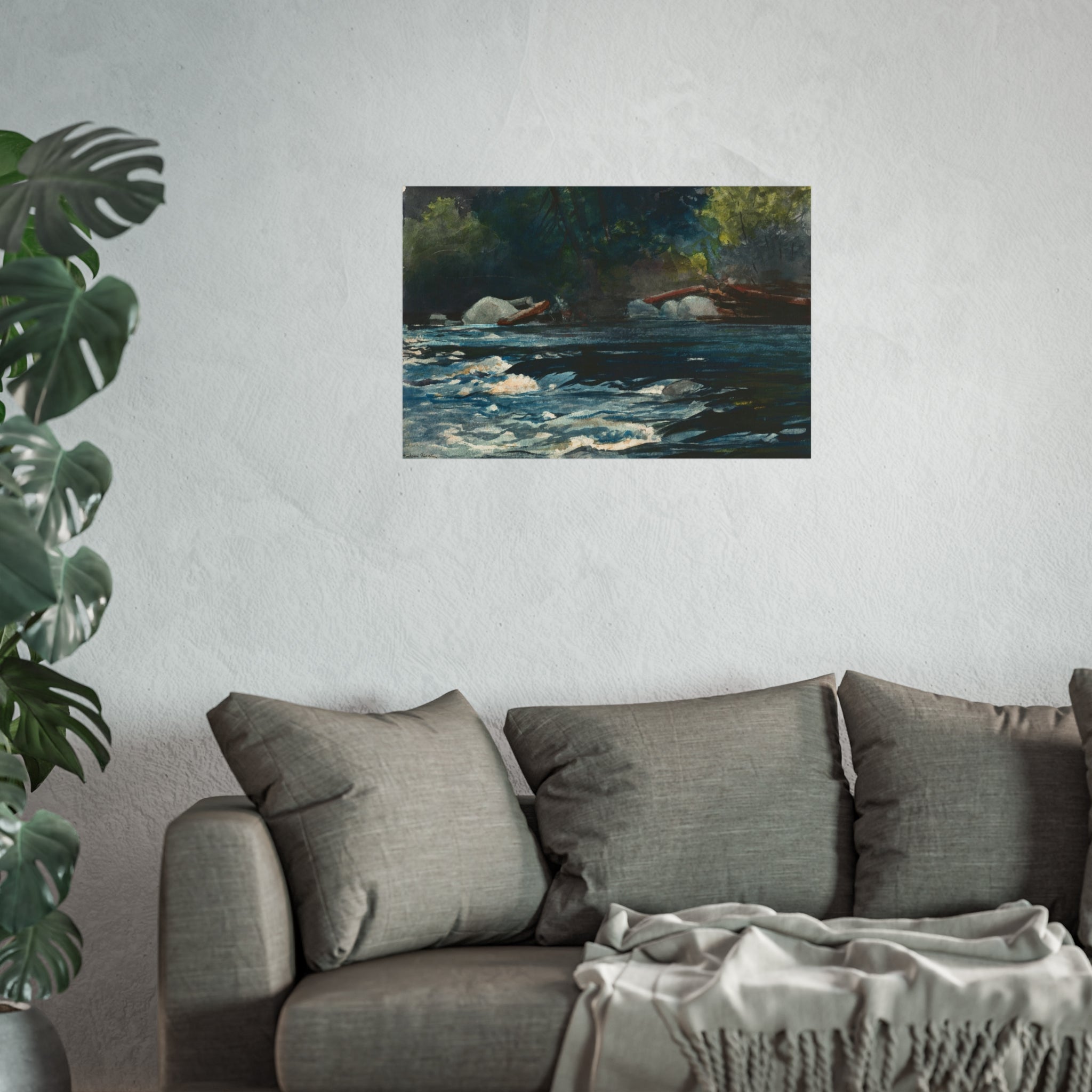 Winslow Homer - The Rapids, Hudson River, Adirondacks | Fine Art Poster