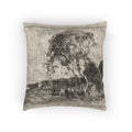 Jean Baptiste Camille Corot - Souvenir of the Fortifications of Douai | Woven Pillow