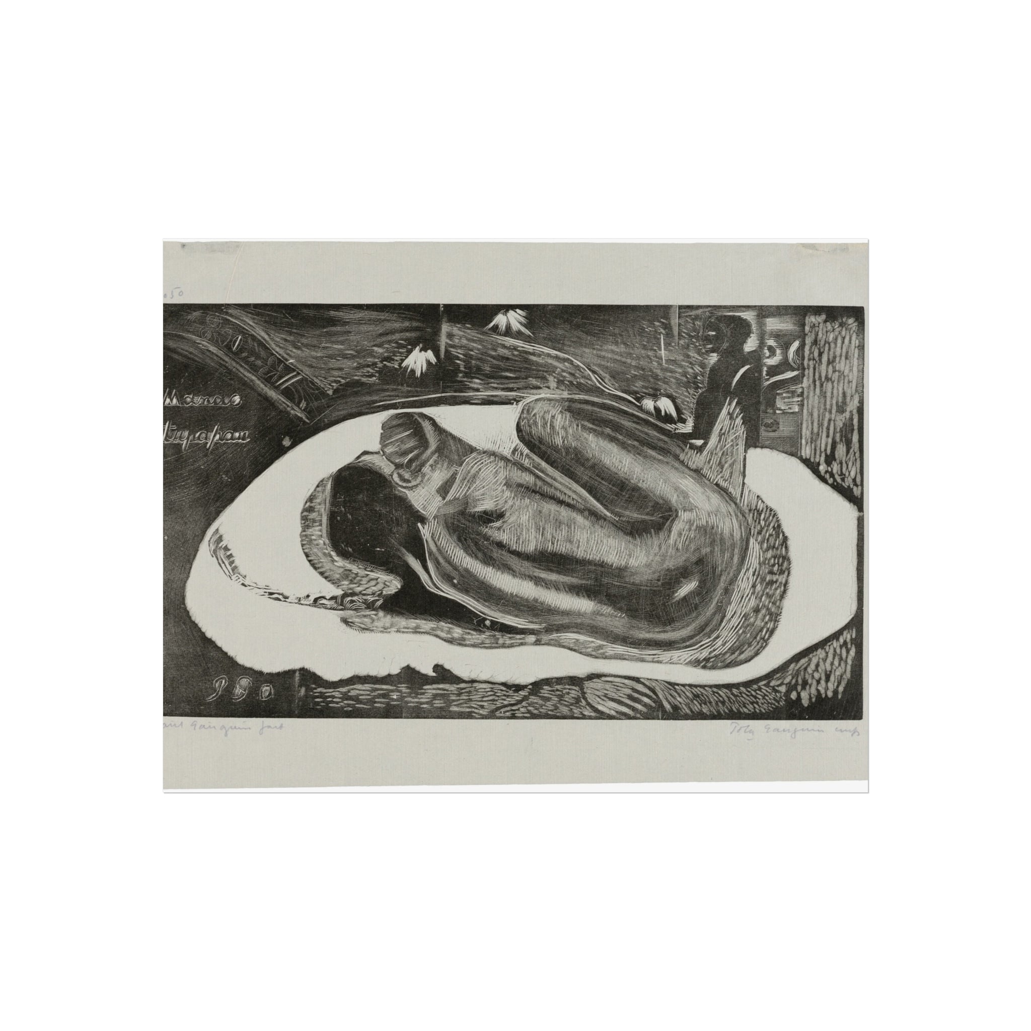 Paul Gauguin - Manao tupapau (She Thinks of the Ghost or The Ghost Thinks of Her), from the Noa Noa Suite | Fine Art Poster