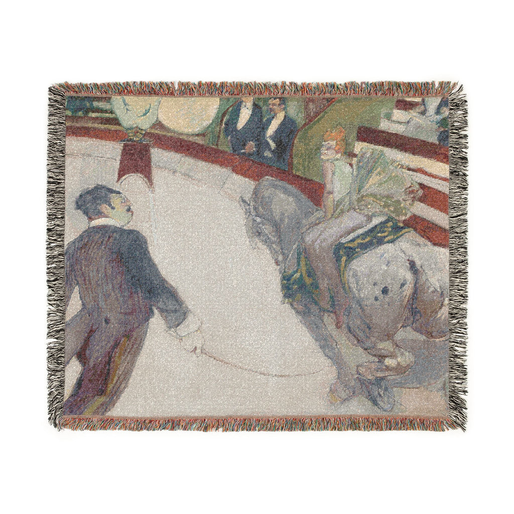Henri de Toulouse-Lautrec - Equestrienne (At the Cirque Fernando) | Woven Tapestry Blanket