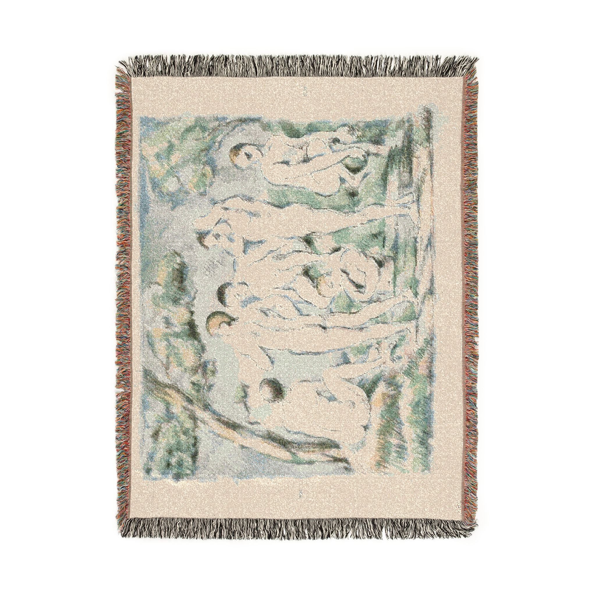 Paul Cezanne - Small Bathers | Woven Tapestry Blanket