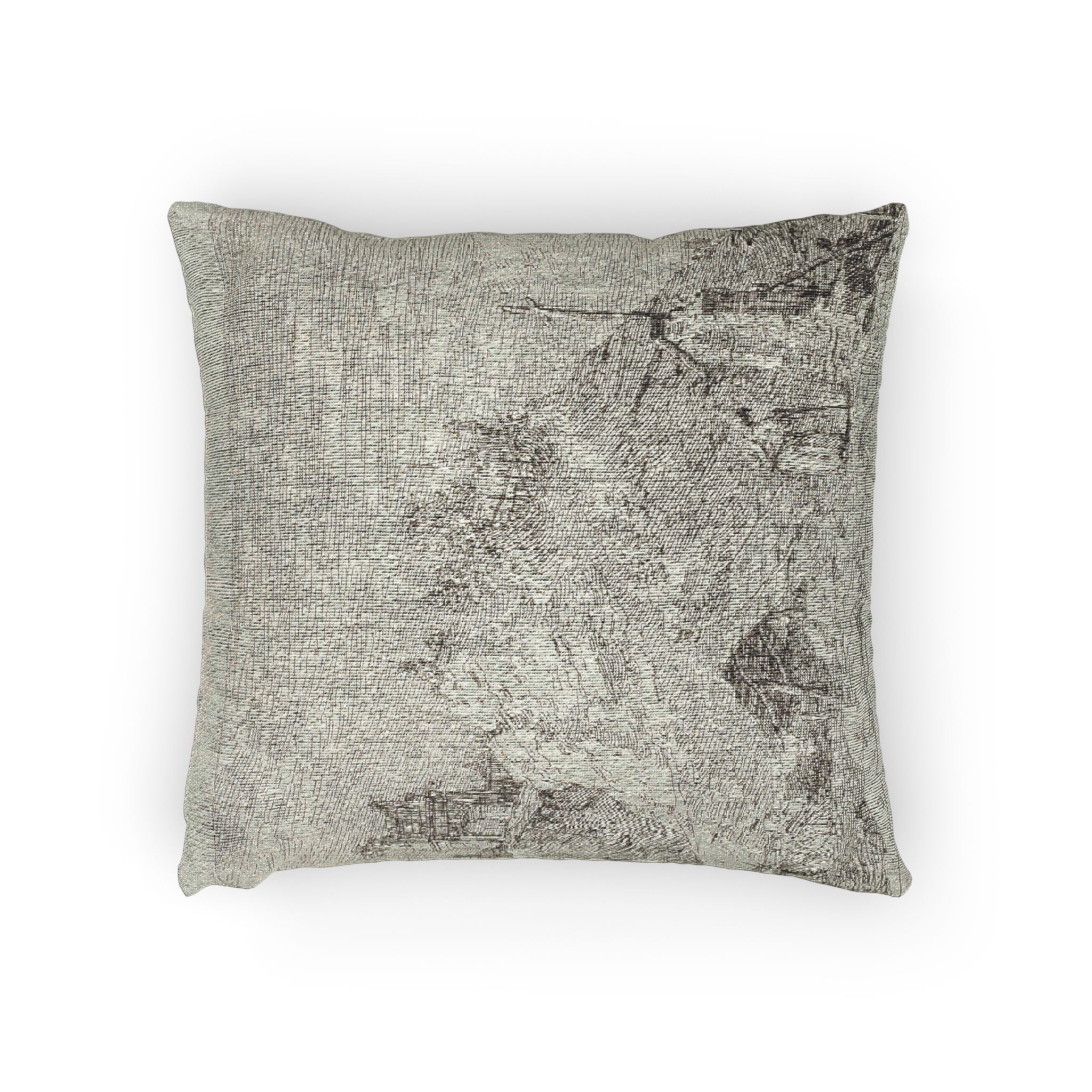 Canaletto - Landscape with the Pilgrim at Prayer, from Vedute | Woven Pillow