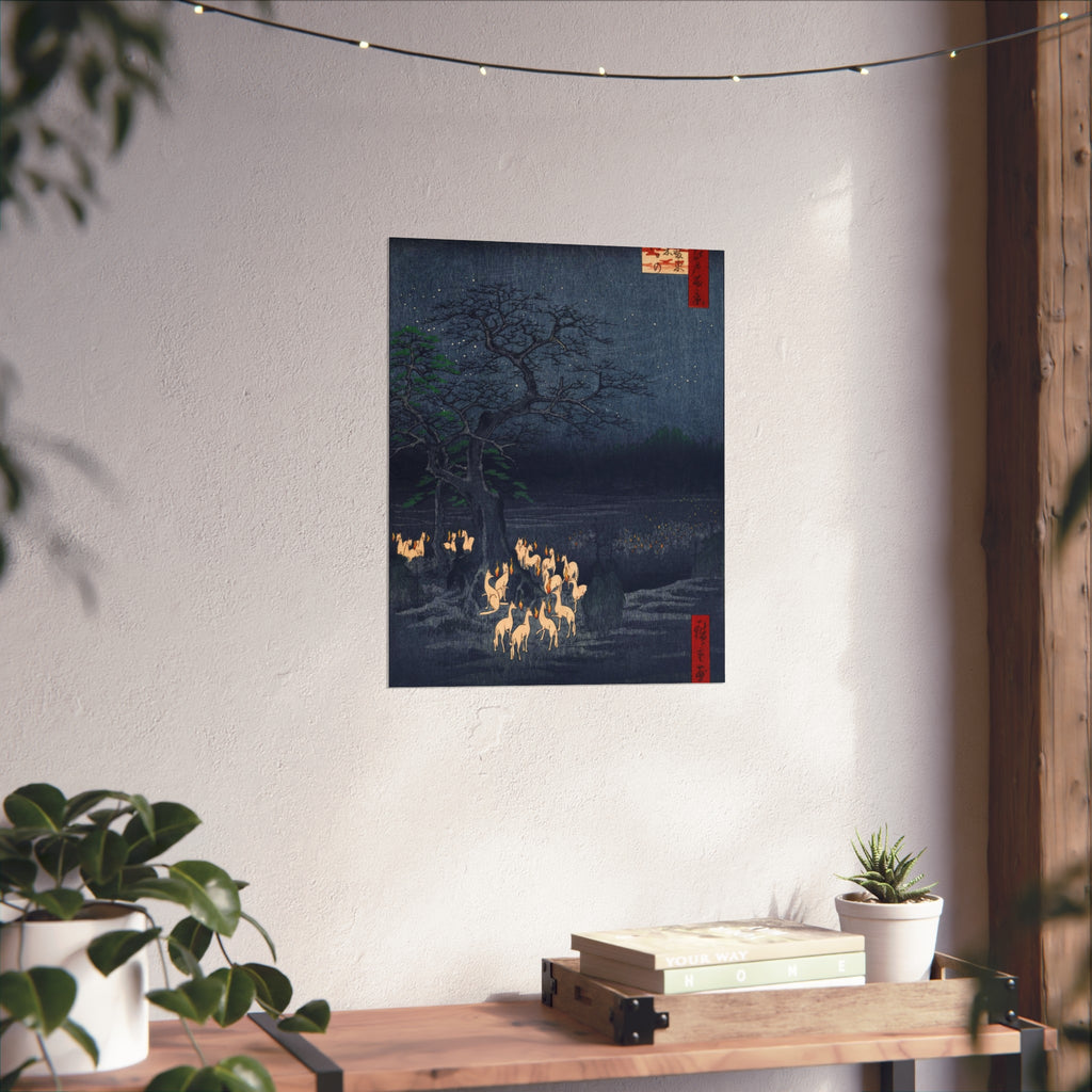 Utagawa Hiroshige - New Year's Eve Foxfires at Oji | Fine Art Poster