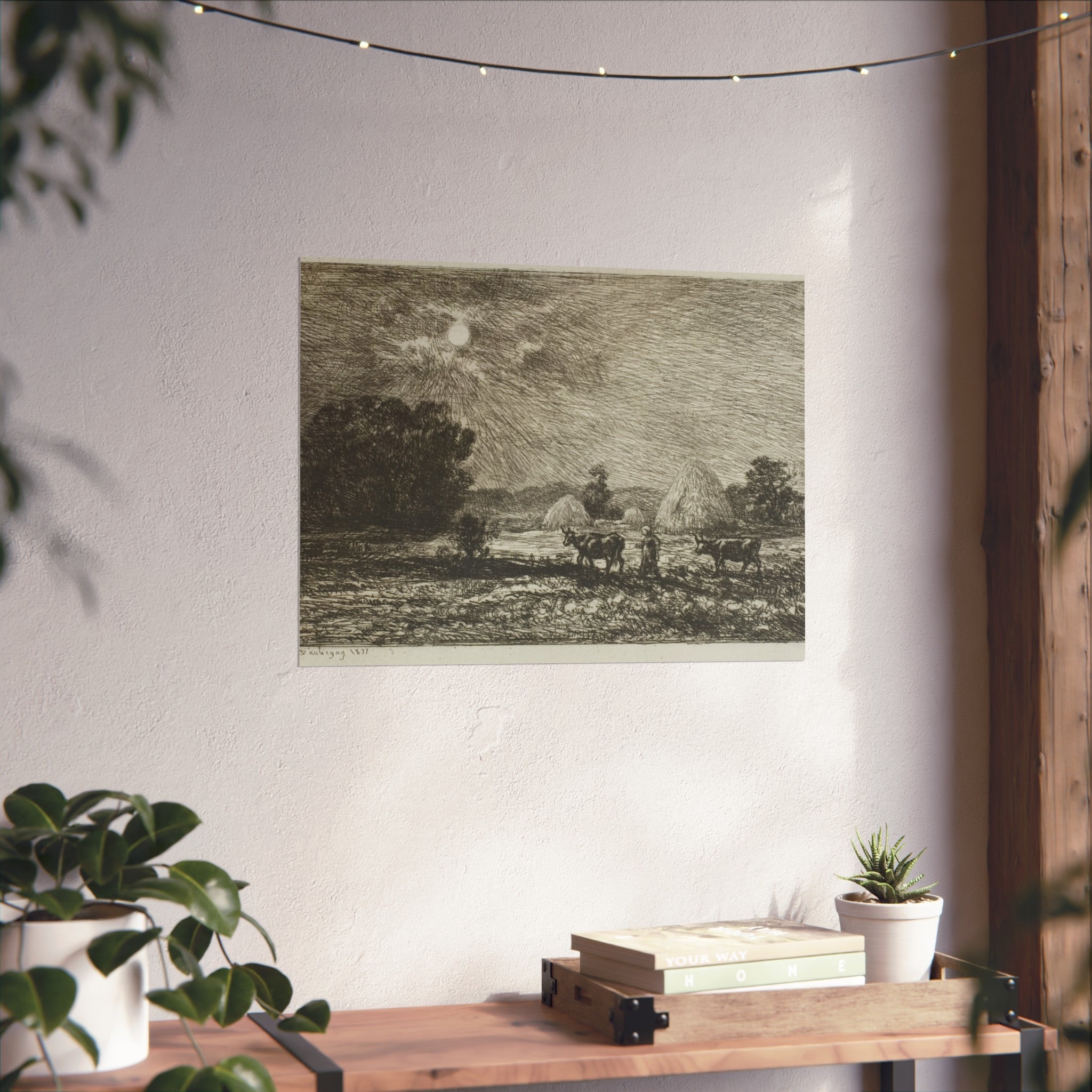 Charles François Daubigny - Moonlight at Valmondois | Fine Art Poster