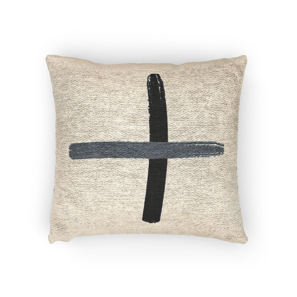 Inkwell Crossed Strokes Woven Pillow