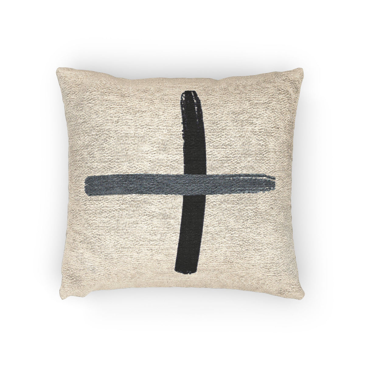 Inkwell Crossed Strokes Woven Pillow