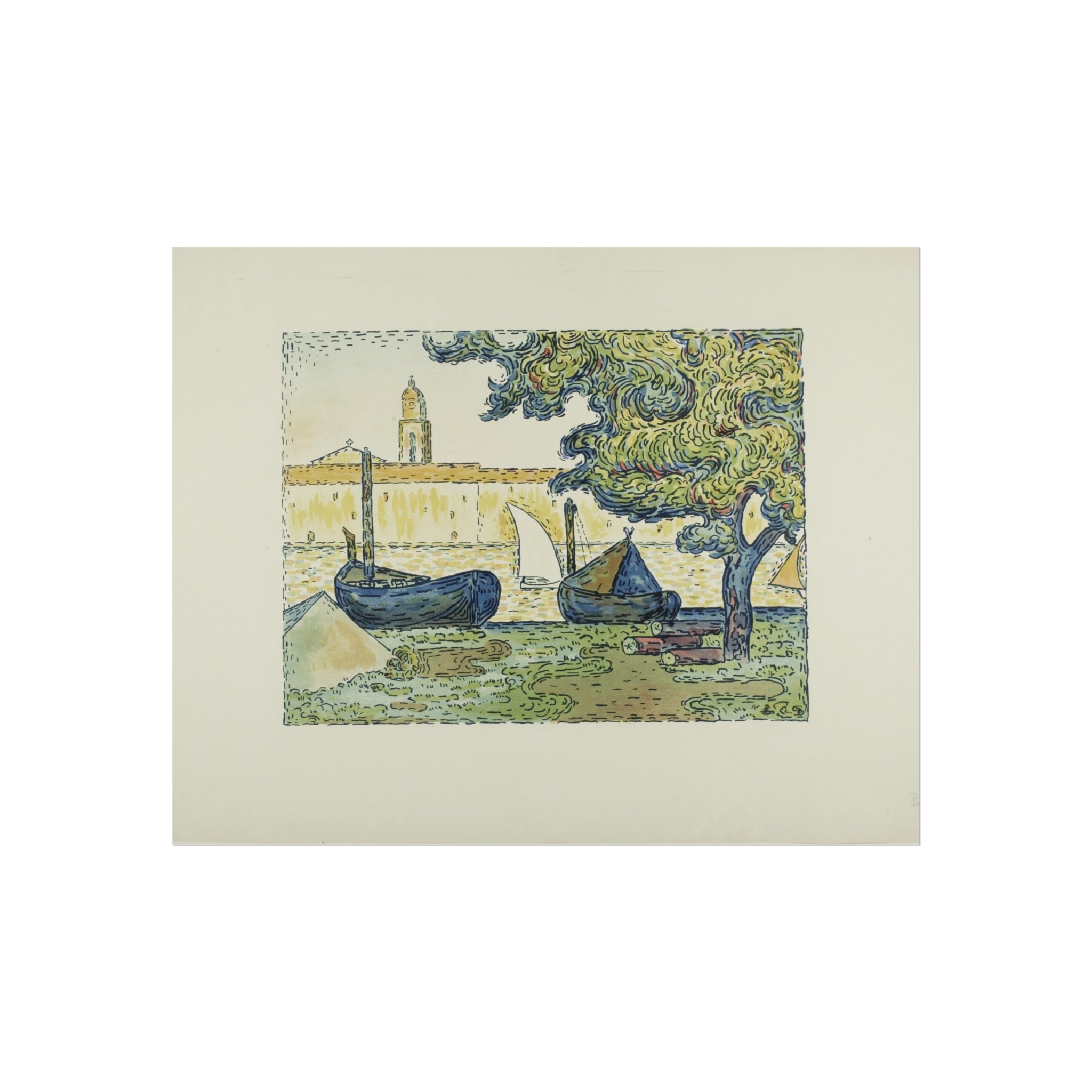 The Port of St. Tropez II Paul Signac Fine Art Poster