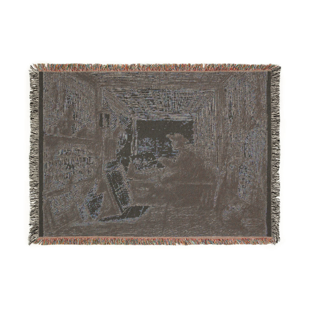 Charles François Daubigny - The Boat Studio, from The Boat Trip | Woven Tapestry Blanket