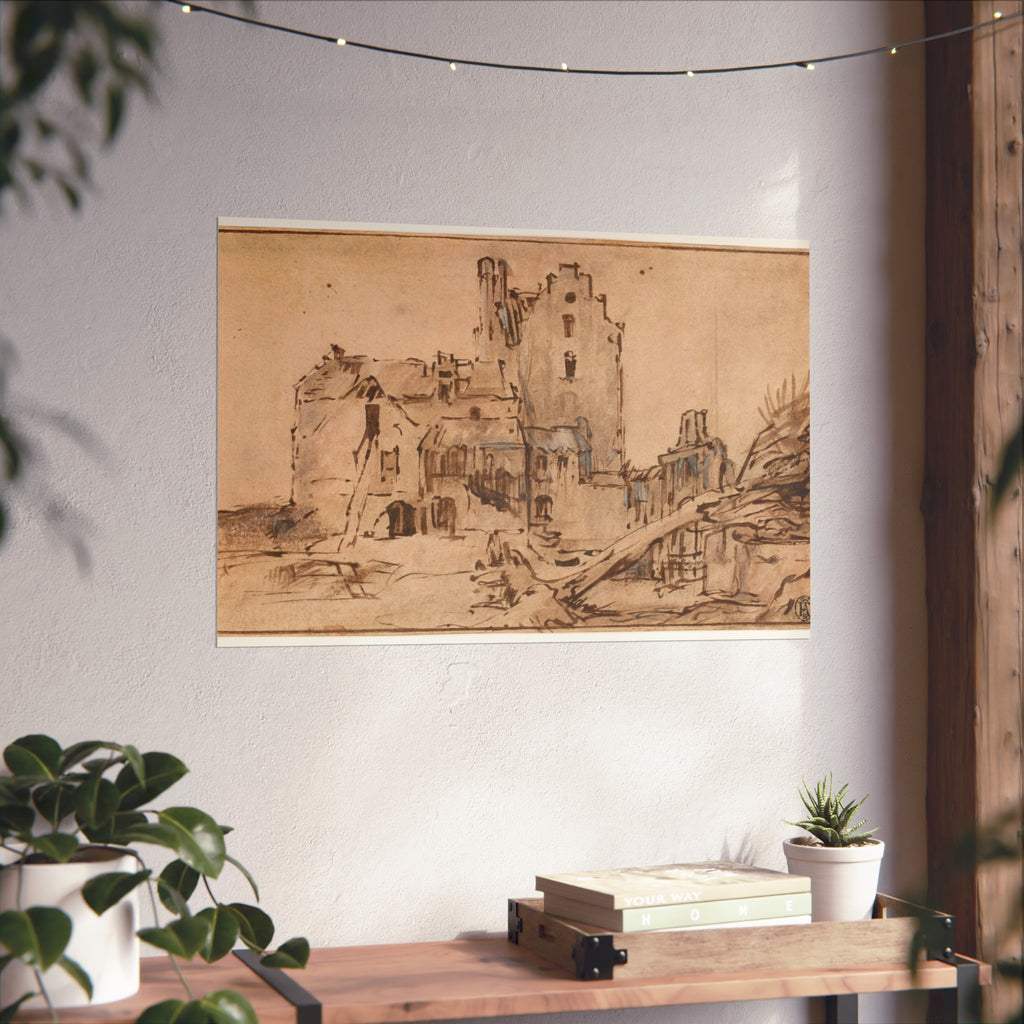 Rembrandt van Rijn - Kostverloren Castle in Decay | Fine Art Poster