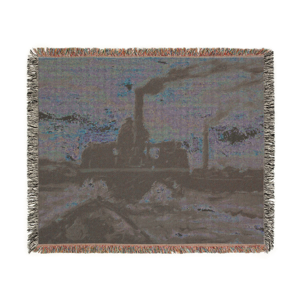 Charles François Daubigny - River Boat | Woven Tapestry Blanket
