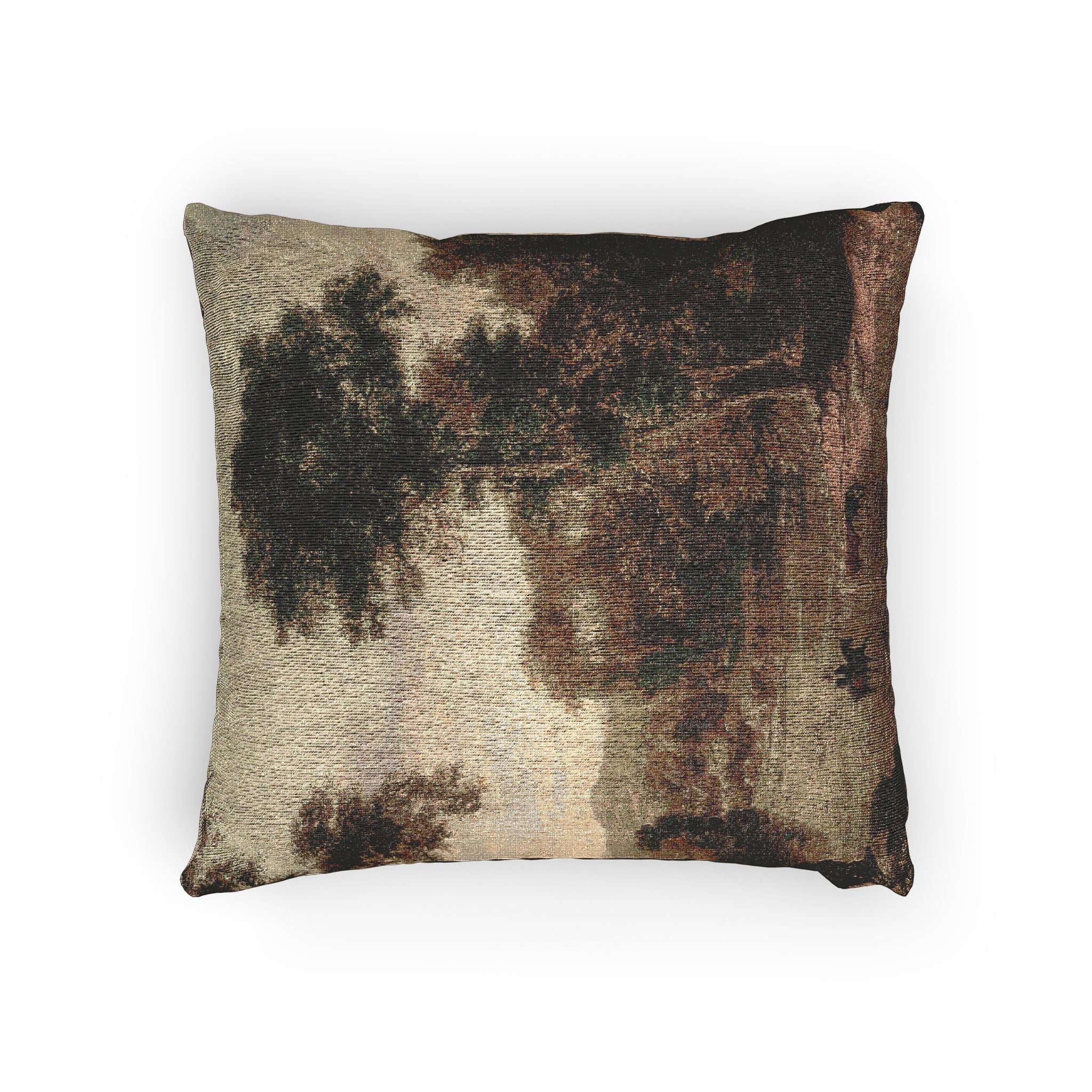 George Inness - Crossing the Ford | Woven Pillow