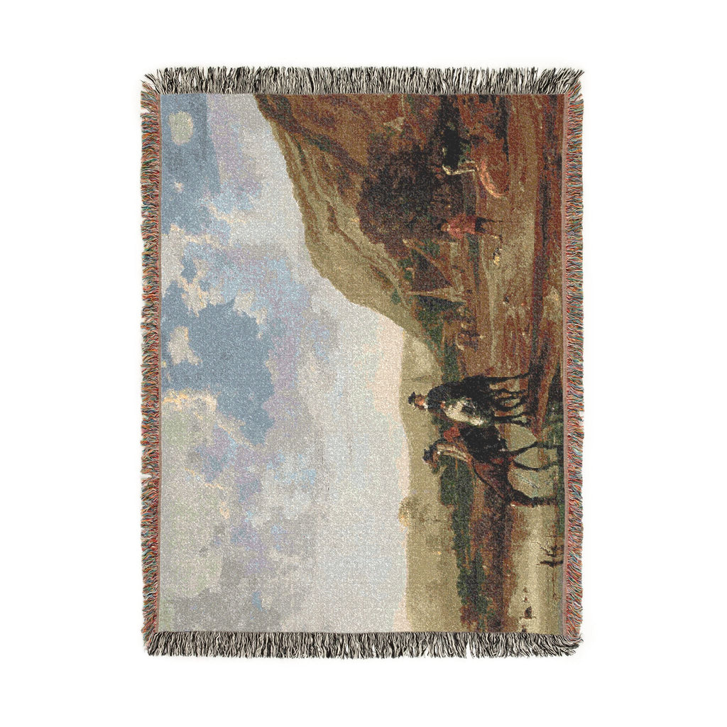 Aelbert Cuyp - Rivierlandschap met ruiters - Google Art Project | Woven Tapestry Blanket