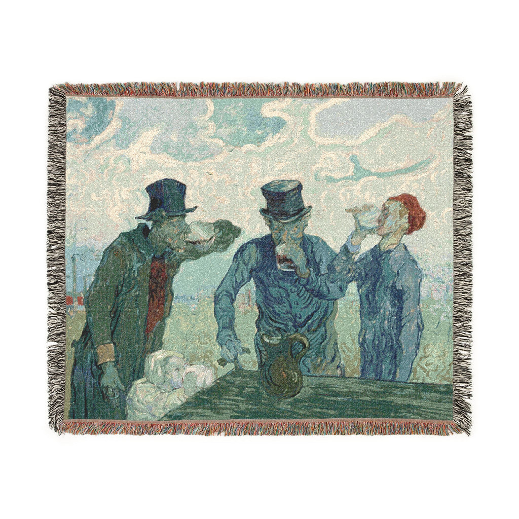 Vincent van Gogh - The Drinkers | Woven Tapestry Blanket