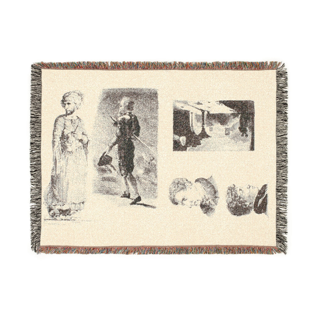 Eugène Delacroix - Sheet of Sketches | Woven Tapestry Blanket