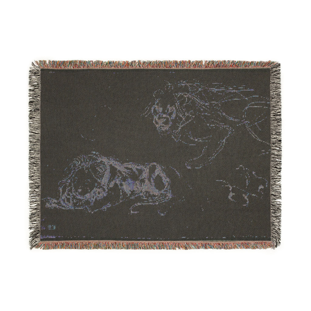 Eugène Delacroix - Studies of Lions | Woven Tapestry Blanket