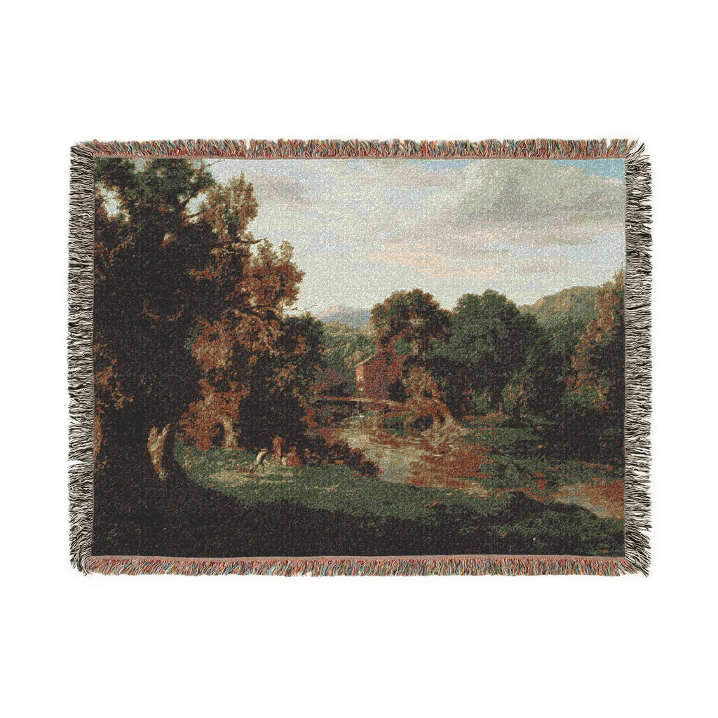 George Inness - The Old Mill | Woven Tapestry Blanket