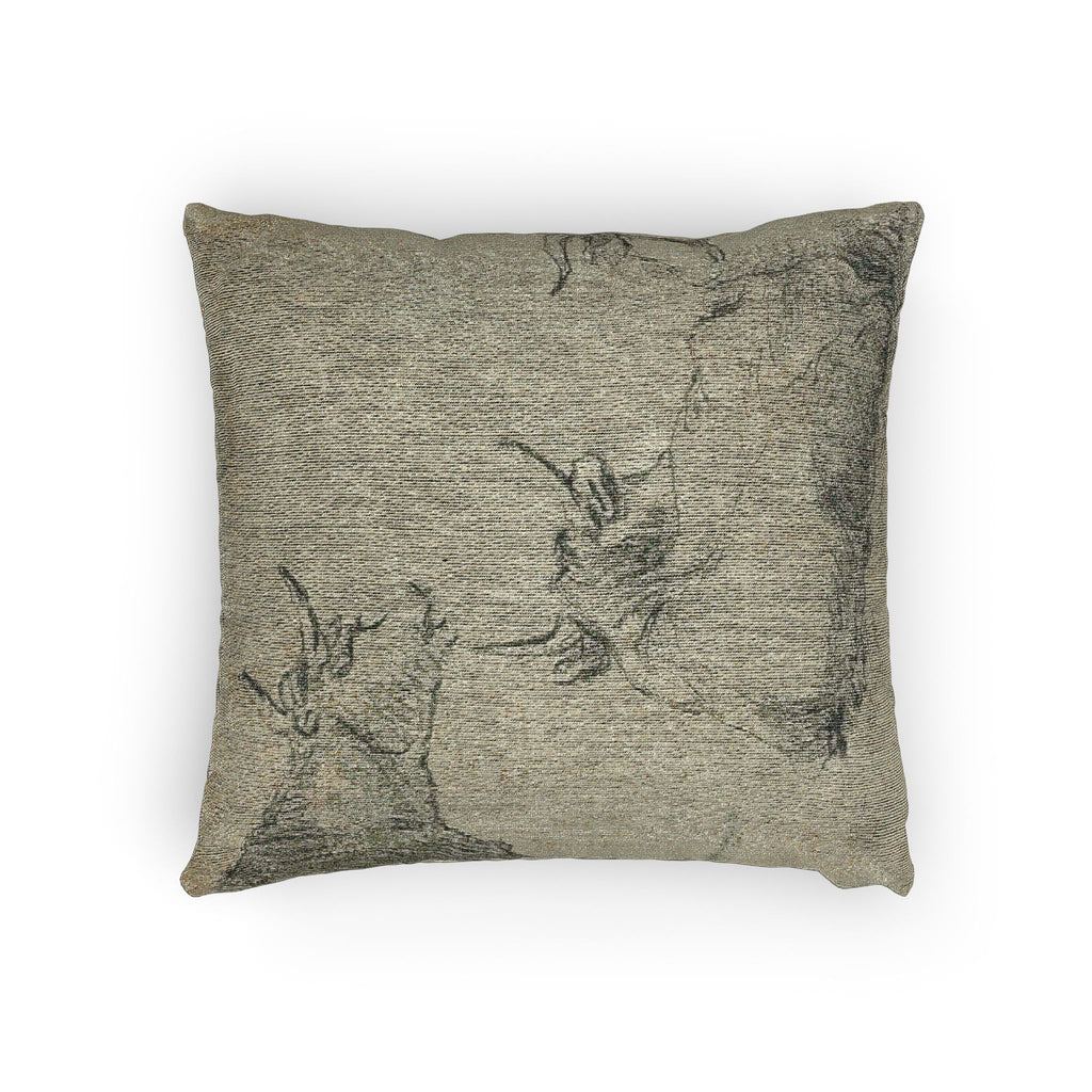 Aelbert Cuyp - Three Sketches of Cows | Woven Pillow
