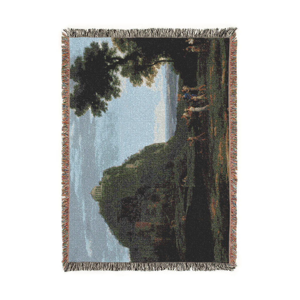 Claude Lorrain - View of Delphi with a Procession | Woven Tapestry Blanket