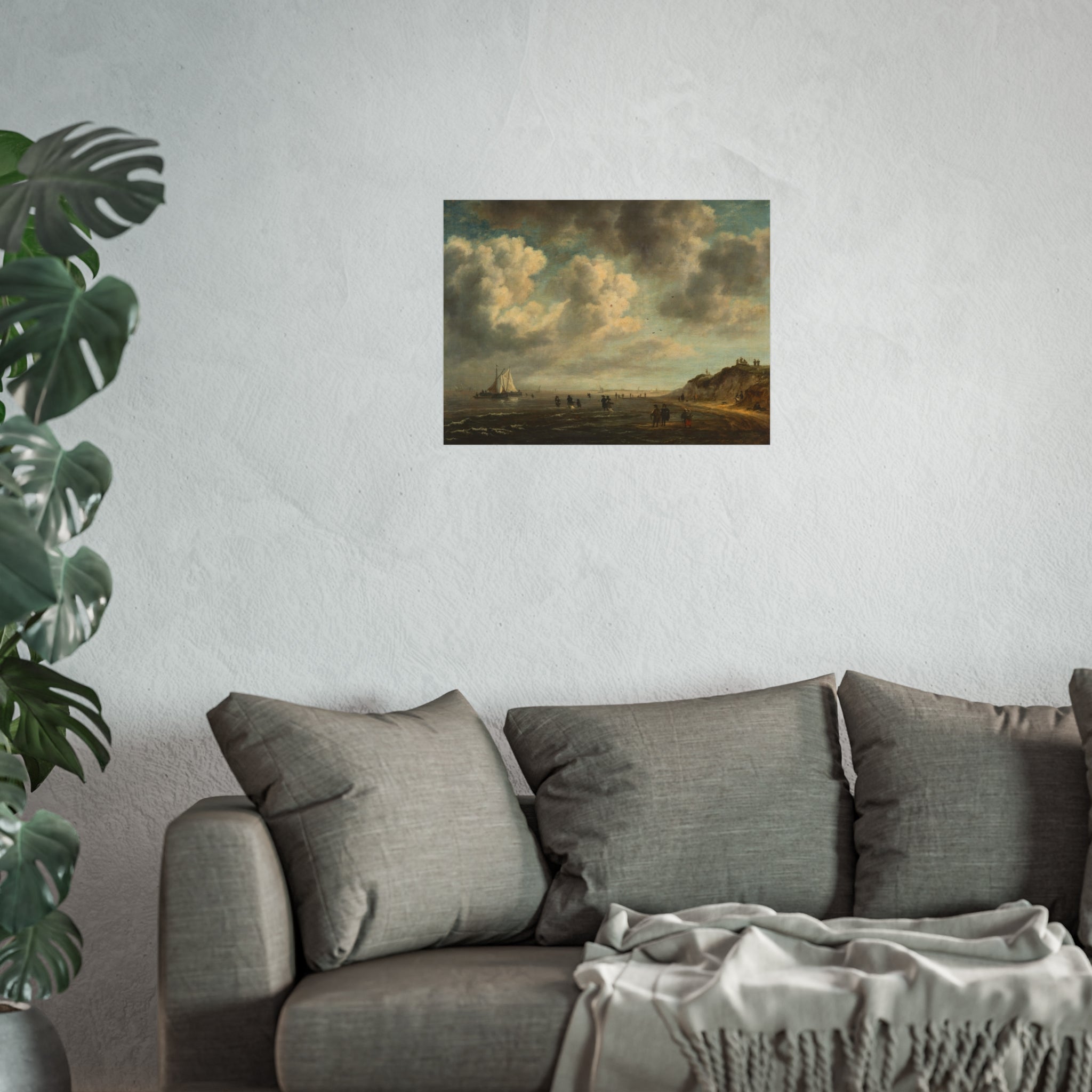 Naar Jacob van Ruisdael - Beach View - 154 - Mauritshuis | Fine Art Poster