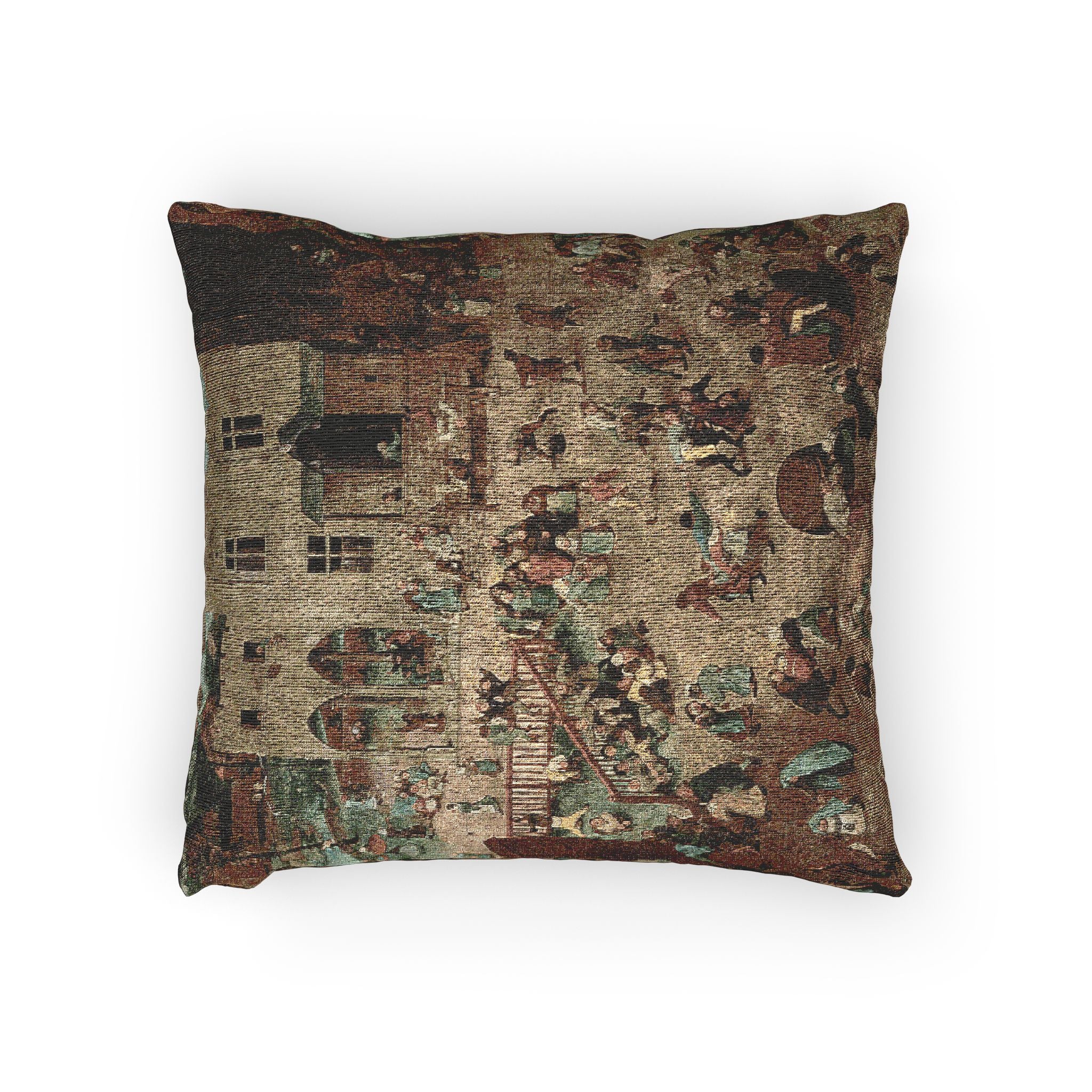 Pieter Bruegel the Elder - Children’s Games - Google Art Project | Woven Pillow
